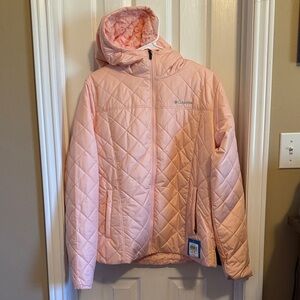Columbia Light Pink Quilted Hooded Jacket